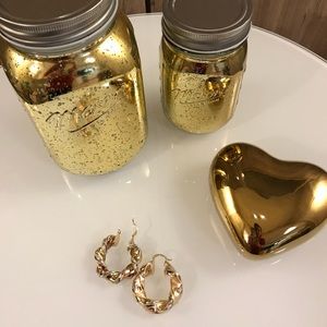 Earings hoops Brazilian plated 18 k.